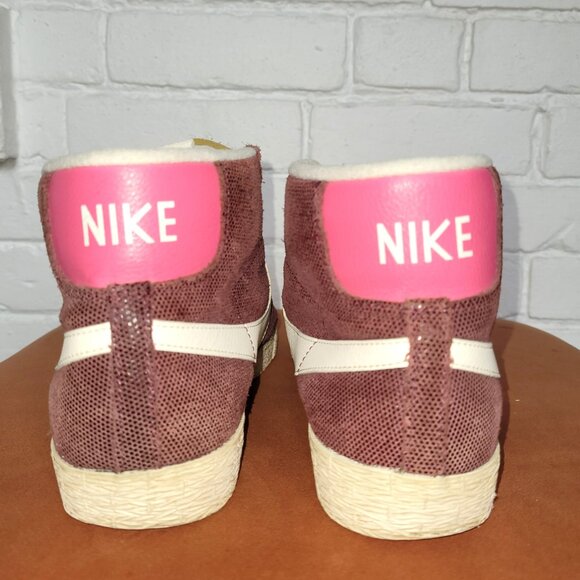 Nike Blazer Metallic Burgundy Women's Mid Trainers Size 8 - Picture 3 of 10